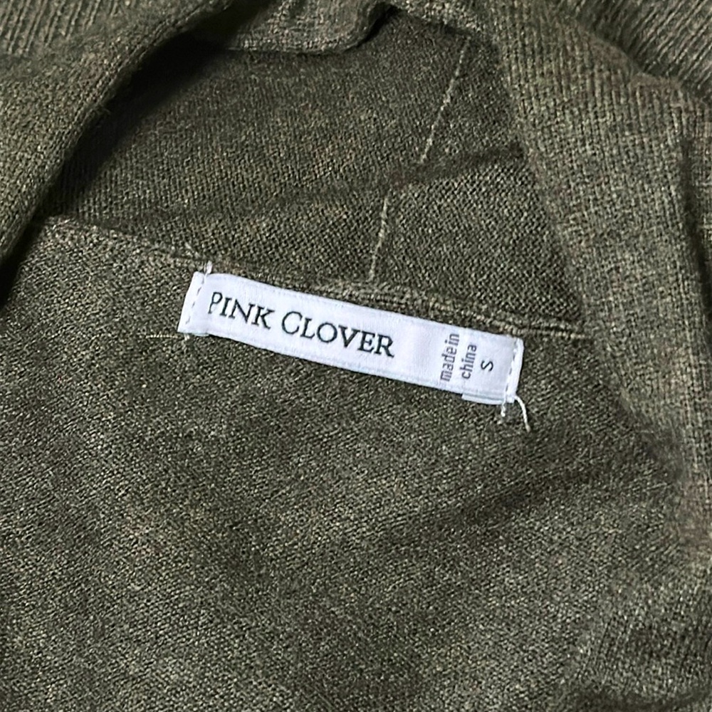 NWT Pink Clover Cardigan w/ pockets - Dark Sage Green - Picture 4 of 5